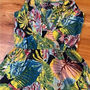 Tropical Leaf Print jumper